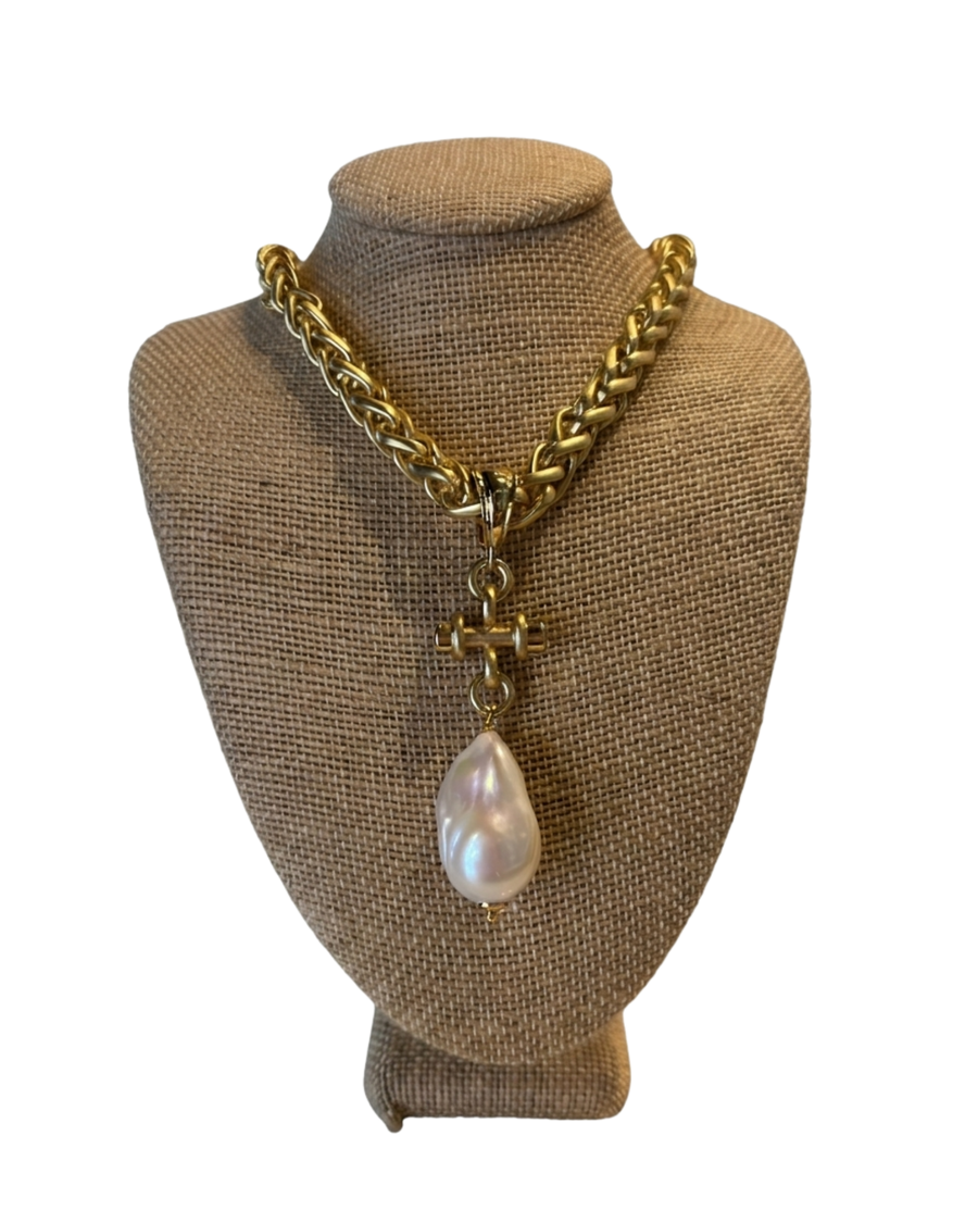 Crucible Pearl Drop Necklace