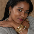 Berry Gem Hinged Bangle-MOP
