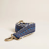 Adjustable Hand-Woven Crossbody Strap - Blue & Black Pattern