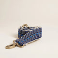 Adjustable Hand-Woven Crossbody Strap - Blue & Black Pattern