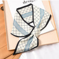 Aqua Dotted Stripes Loop Scarf