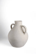 Paper Mache Vase Eco Mix White H 13.6" & Dia 11.8"