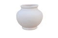 Paper Mache Plant Pot Natural White Dia 9.45"