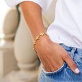 Berry Clover Linear Bracelet, 7"+2" - Gold