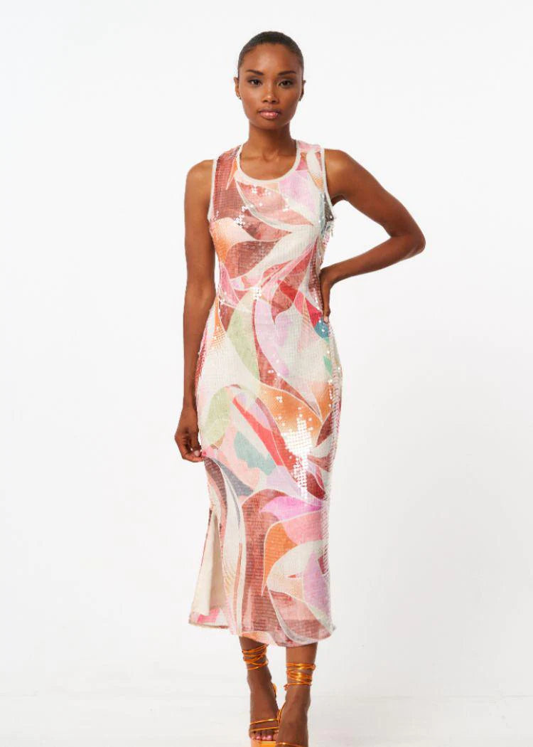 Abstract Midi Dress