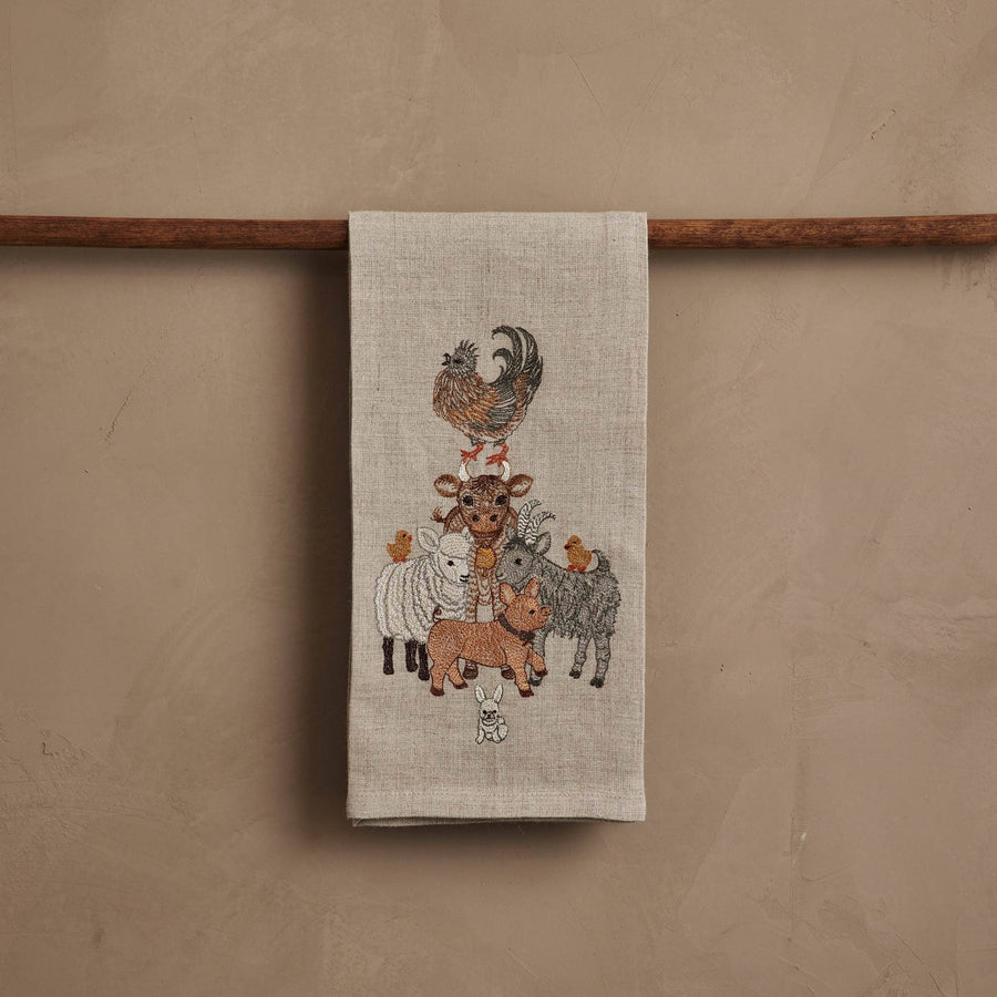 Barnyard Friends Tea Towel