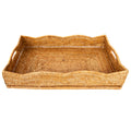 Rattan Tray – Rectangular Scallop Design