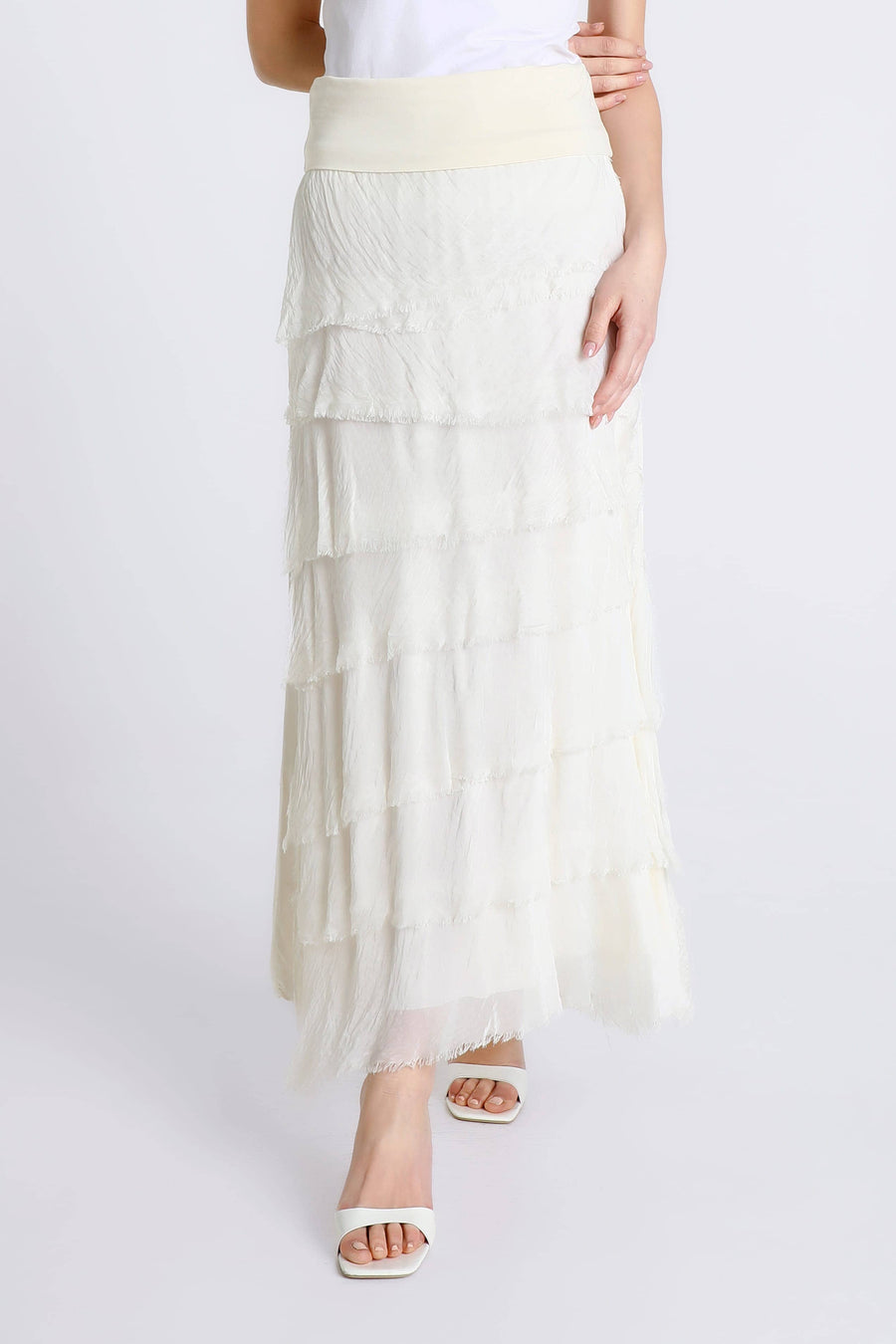 Elisa Silk Ruffle Skirt (SL201)