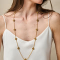 Berry Clover Double Sided Necklace 34" - Gold