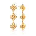 Berry Clover Linear Earrings - Gold