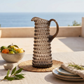 Tall Hobnail Jug | Smoky Amaro | 1.2L | Bohemia Crystal