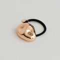 Large Pebble-Shaped Metal Hair Tie | Gold