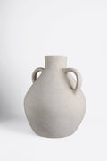 Paper Mache Vase Eco Mix White H 13.6" & Dia 11.8"