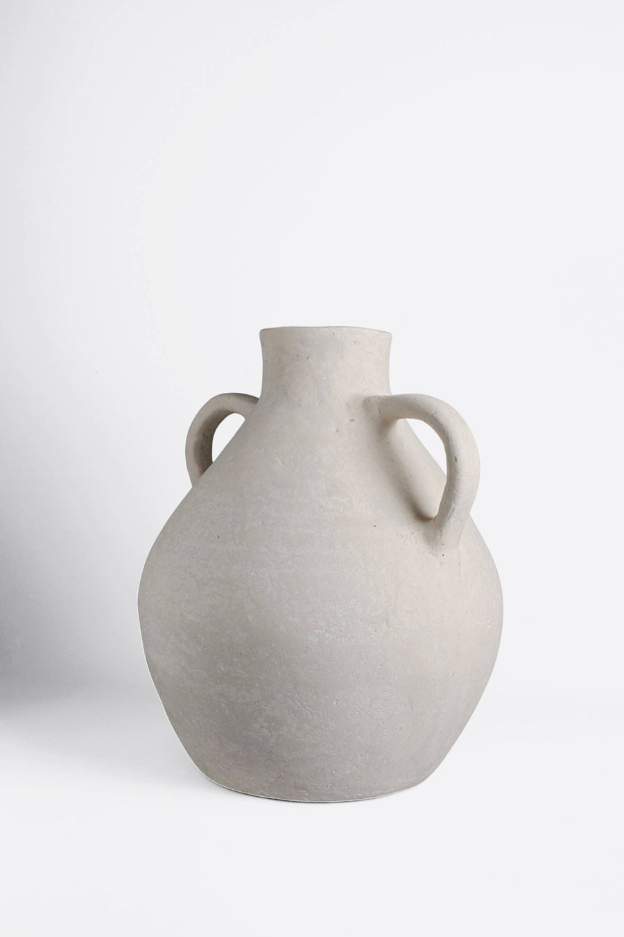 Paper Mache Vase Eco Mix White H 13.6" & Dia 11.8"