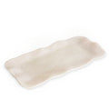 RESIN Alabaster Long Rectangle Tray - White Swirl