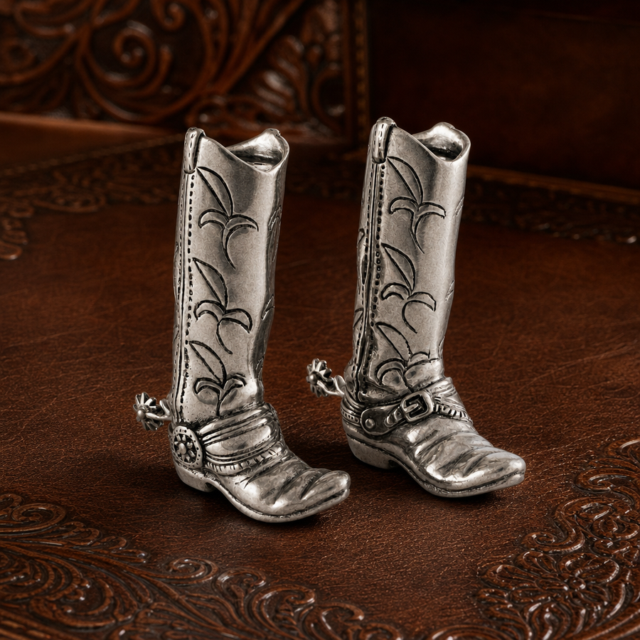 Pewter Cowboy Boot Salt & Pepper Set