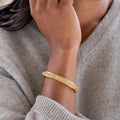 Berry Vine Hinged Bangle, S/M - Gold