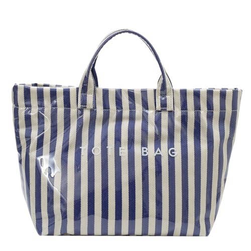 Striped Waterproof Tote