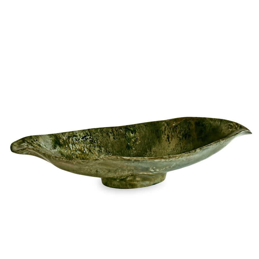 RESIN Malachite Medium Oval Bowl (Green)
