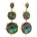 Aurora Triple Drop Post Earrings - Abalone