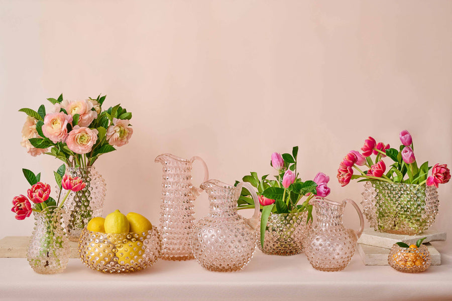 Hobnail Creamer | Apricot Chiffon | 1L | Bohemia Crystal