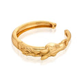 Equestrian Horsehead Hinged Bangle - Gold