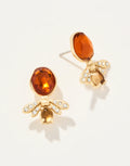Honey Bee Stud Earrings Bronze