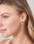 Honey Bee Stud Earrings Bronze