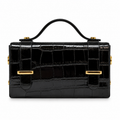 GF0658 - LEATHER HANDBAG WITH CROCCO