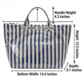 Striped Waterproof Tote
