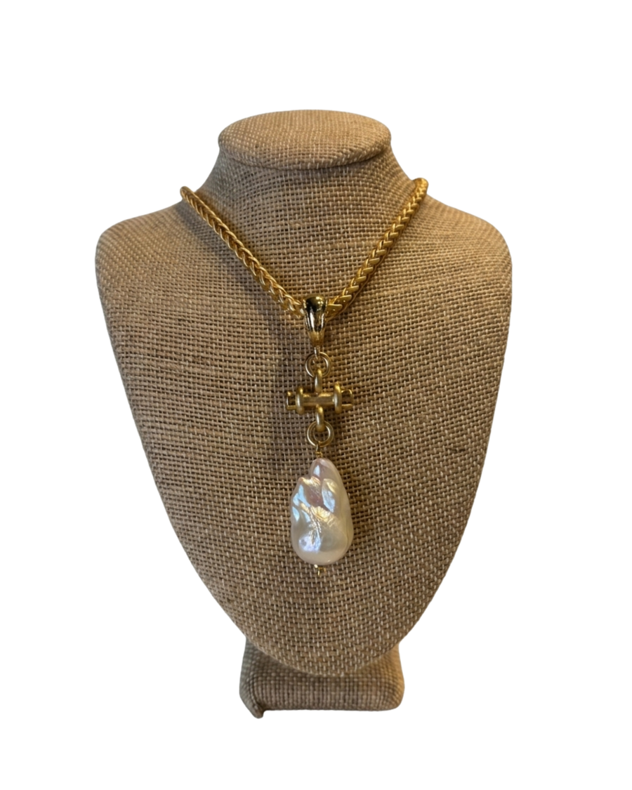Long Crucible Pearl Necklace