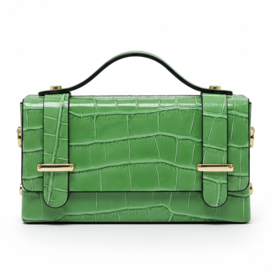 GF0658 - LEATHER HANDBAG WITH CROCCO