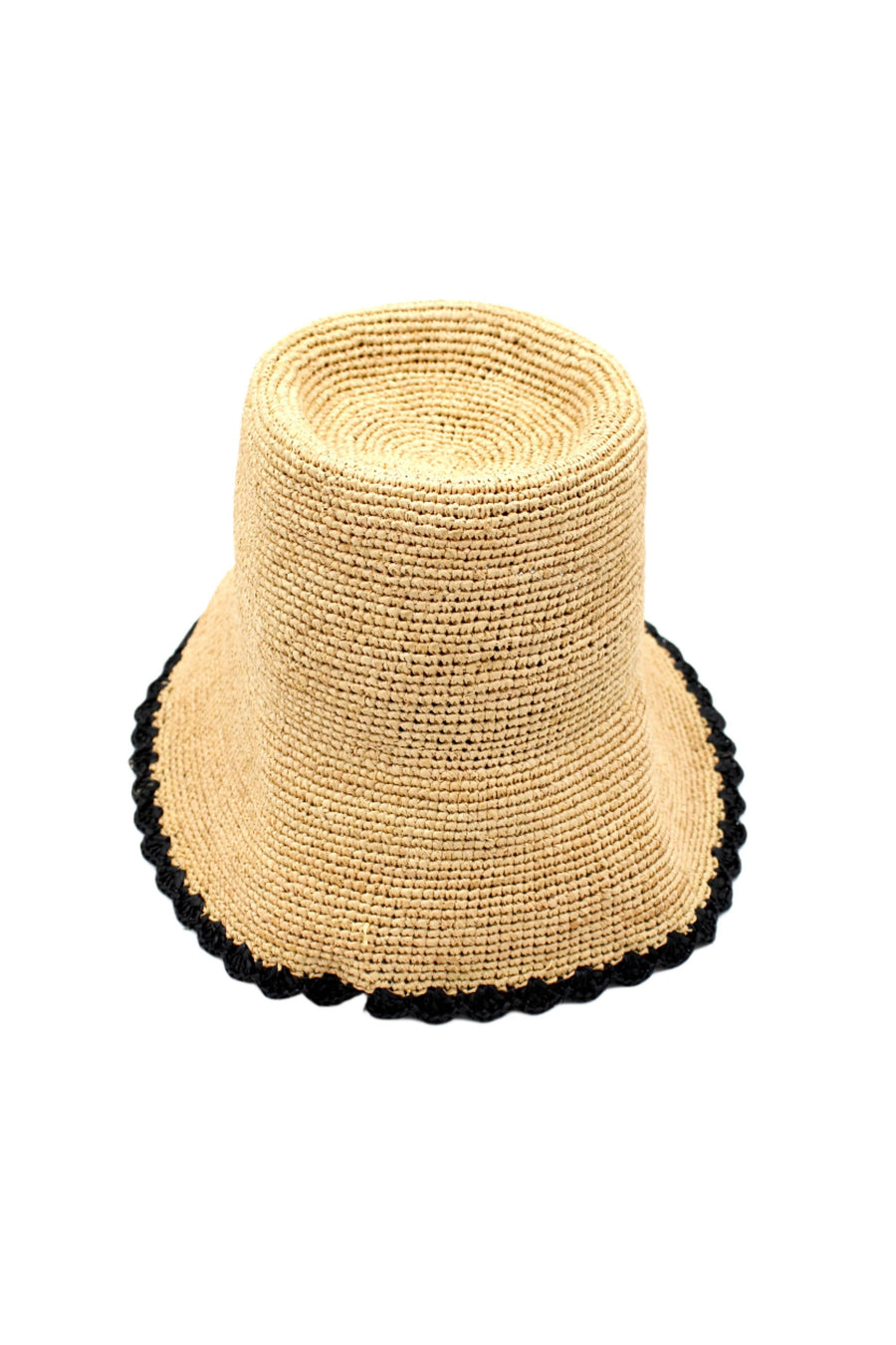 Kate 3" Brim Crochet Bucket Straw Hat