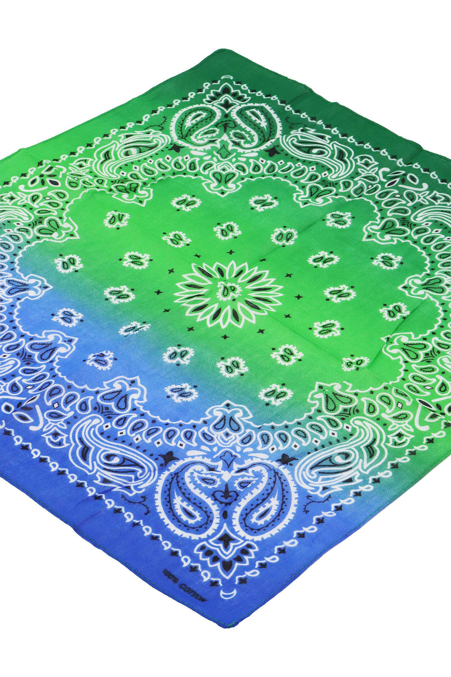 Paisley Vibrant Ombre Gradient Cotton Bandana