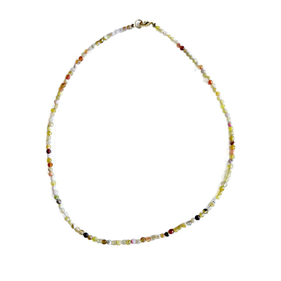 Dainty Gumball Gemstone Necklace