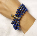 Glittering Lapis + Gold Sally Stack Bracelet