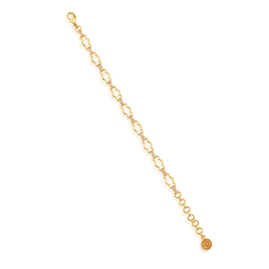 Maharani Petite Chain Bracelet, 7"+2" - Clear Cubic Zirconia