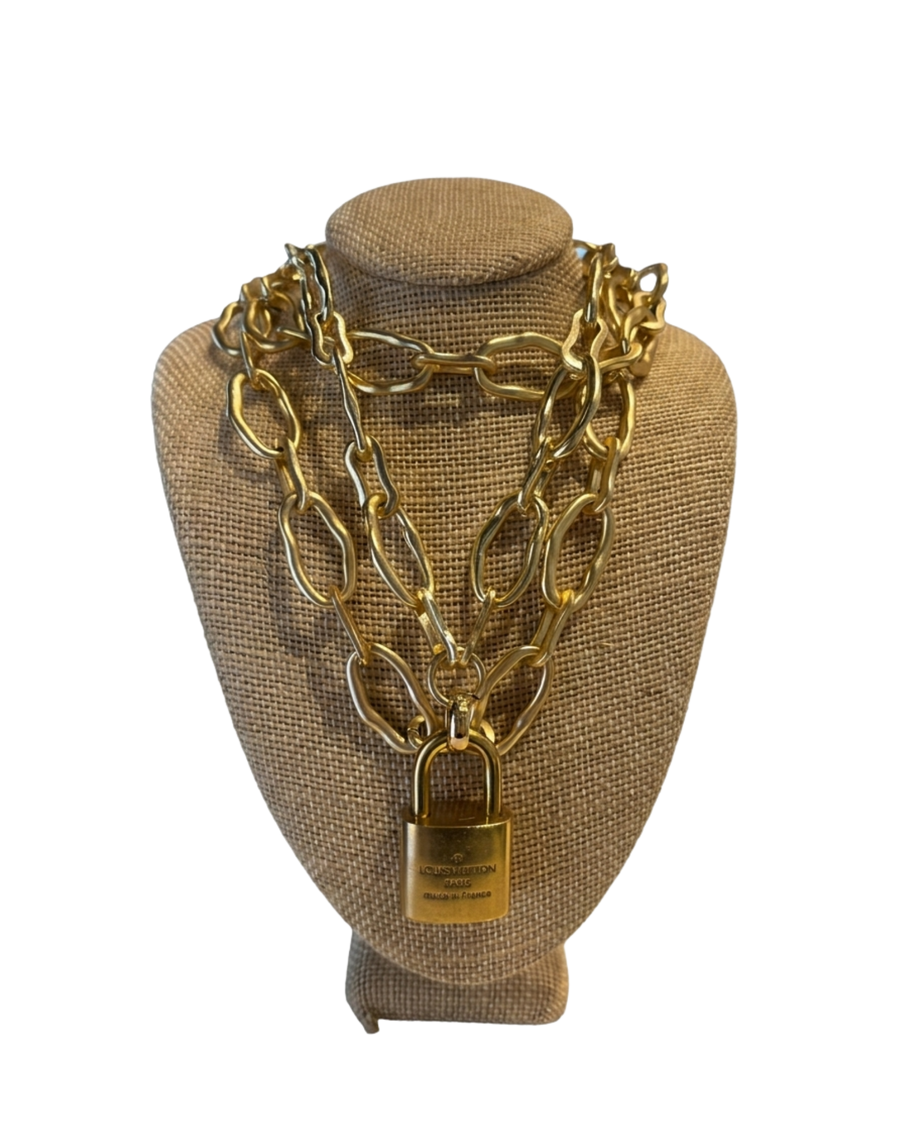 Triple Organic Lock Necklace