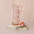 Tall Hobnail Jug | Apricot Chiffon | 1.2L | Bohemia Crystal
