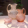 Hobnail Glass Pitcher | Apricot Chiffon | 2L | Vintage Jug