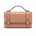 GF0658 - LEATHER HANDBAG WITH CROCCO