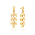 Golden Laurel Dangle Earrings - Gold