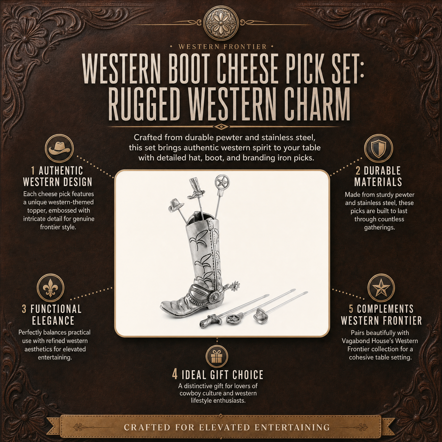 Western Boot Cheese Pick Set