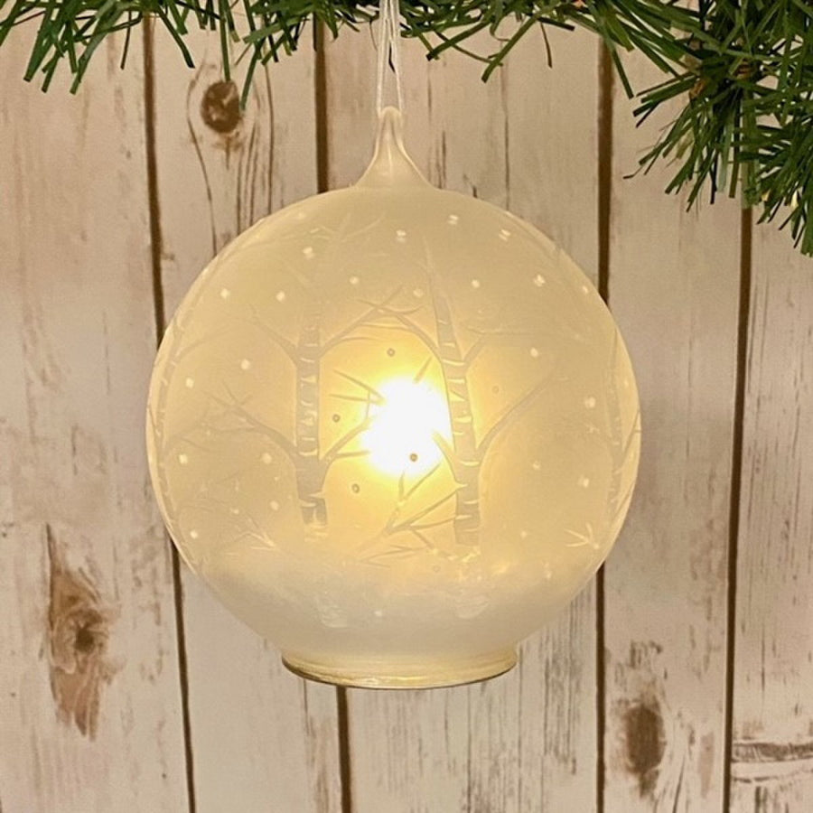 Glass Birch Tree Ornament