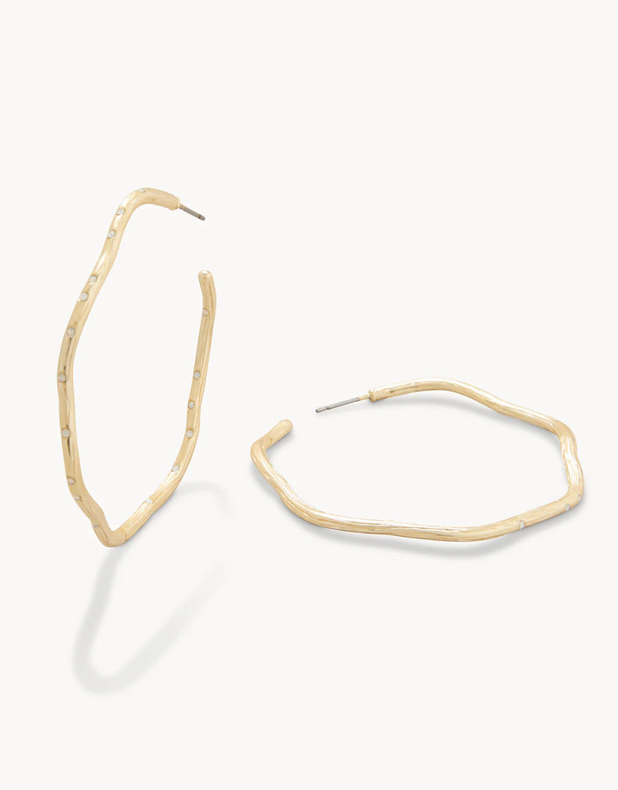 Sand Bar Wave Hoop Earrings
