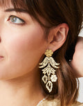 Thistle Chandelier Earrings Gold
