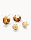 Harbor Resin Earring Set Tortoise