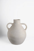 Paper Mache Vase Eco Mix White H 13.6" & Dia 11.8"