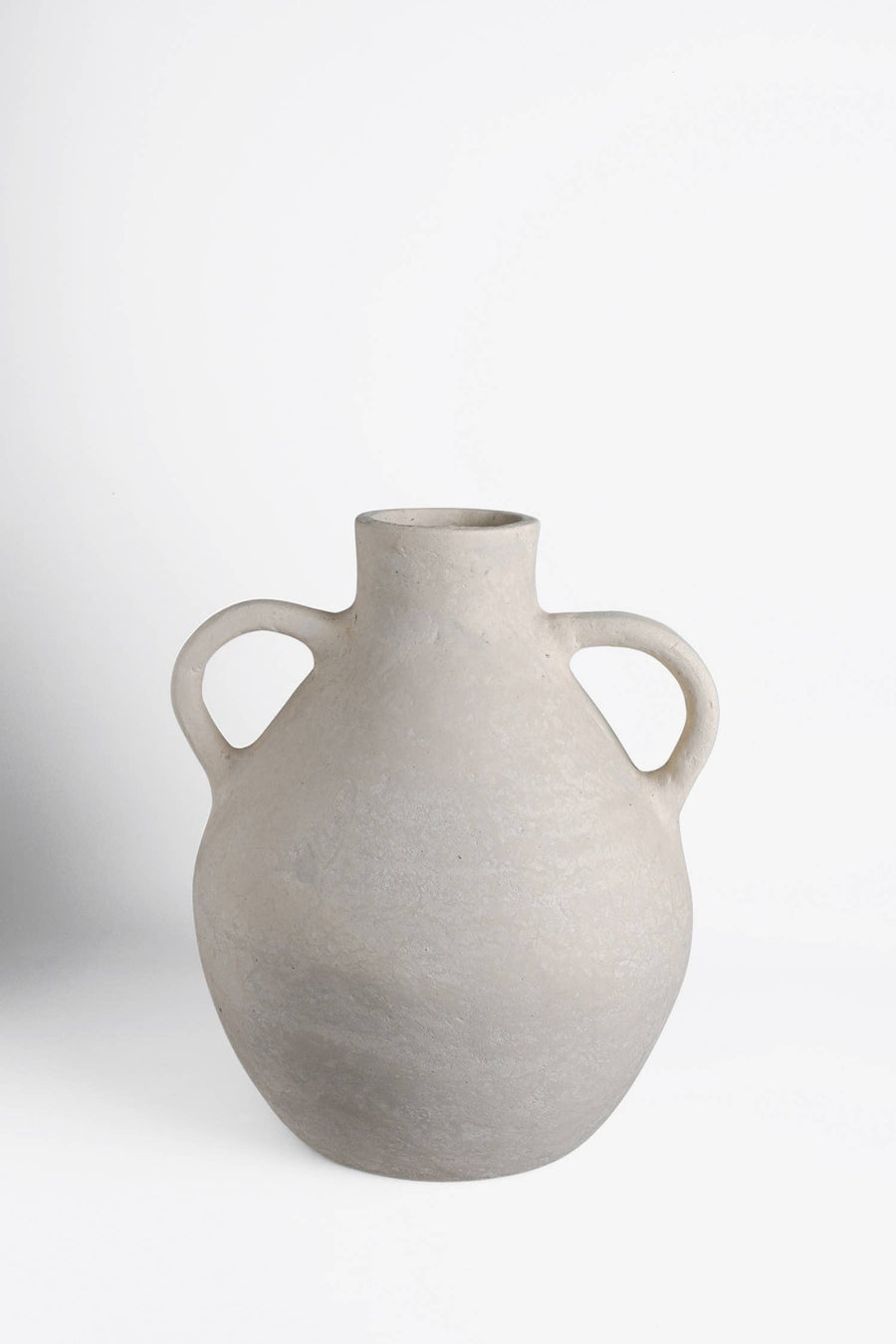 Paper Mache Vase Eco Mix White H 13.6" & Dia 11.8"
