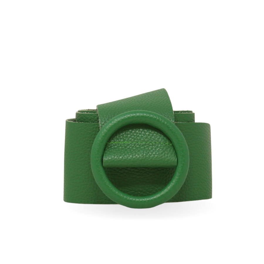 CINT-06 CIRCULAR BUCKLE LEATHER BELT
